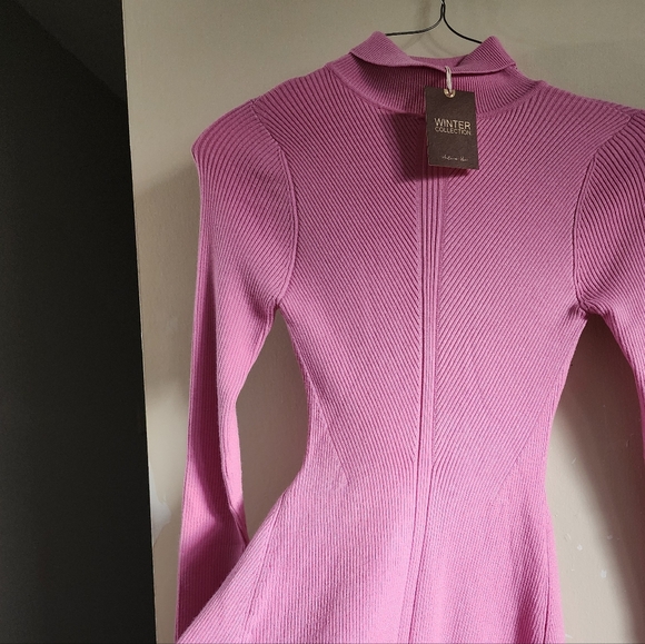 Knit Turtleneck Dress - Picture 2 of 4